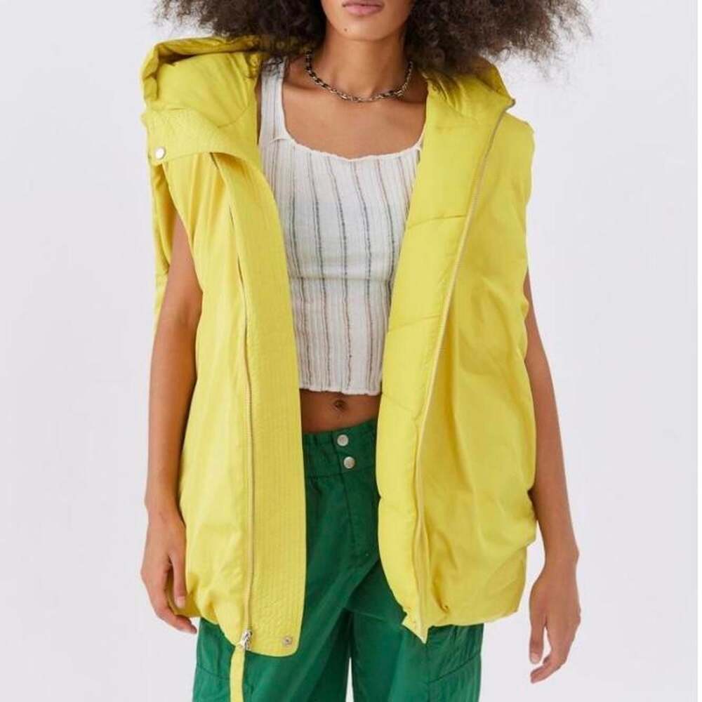 Urban Outfitters Recycled Puffer Vest Yellow